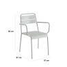Lot de 2 chaises PANTONE en acier gris glacier