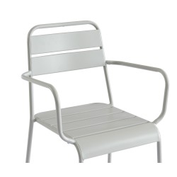 Lot de 2 chaises PANTONE en acier gris glacier