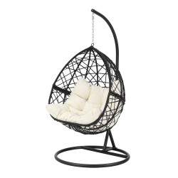 NOE Fauteuil suspend résine coloirs noir