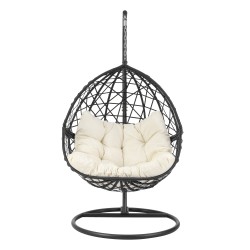 NOE Fauteuil suspend résine coloirs noir