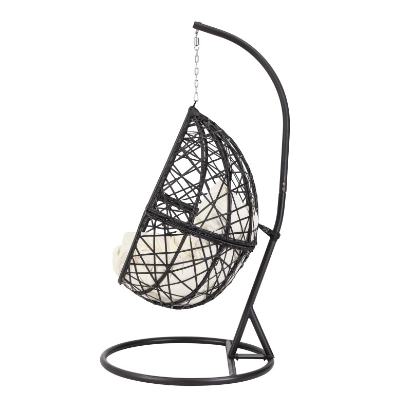 NOE Fauteuil suspend résine coloirs noir