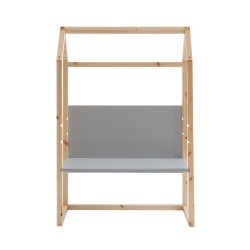 Bureau enfant cabane TINY gris et pin massif évolutif