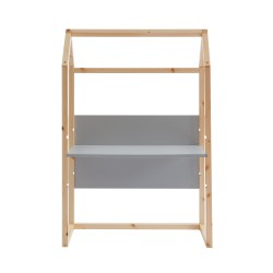 Bureau enfant cabane TINY gris et pin massif évolutif