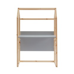Bureau enfant cabane TINY gris et pin massif évolutif