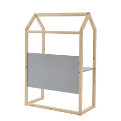 Bureau enfant cabane TINY gris et pin massif évolutif