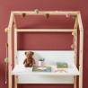Bureau enfant cabane TINY blanc et pin massif évolutif