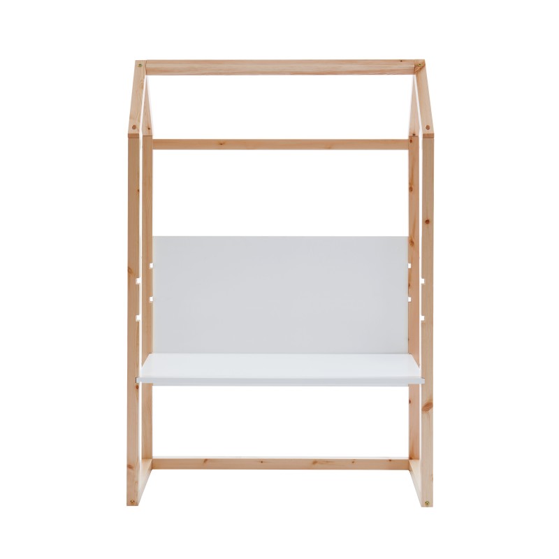 Bureau enfant cabane TINY blanc et pin massif évolutif