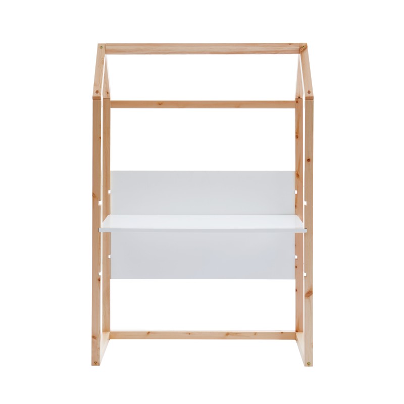 Bureau enfant cabane TINY blanc et pin massif évolutif