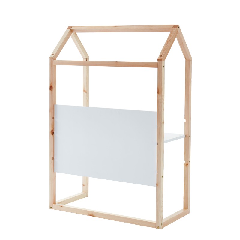 Bureau enfant cabane TINY blanc et pin massif évolutif