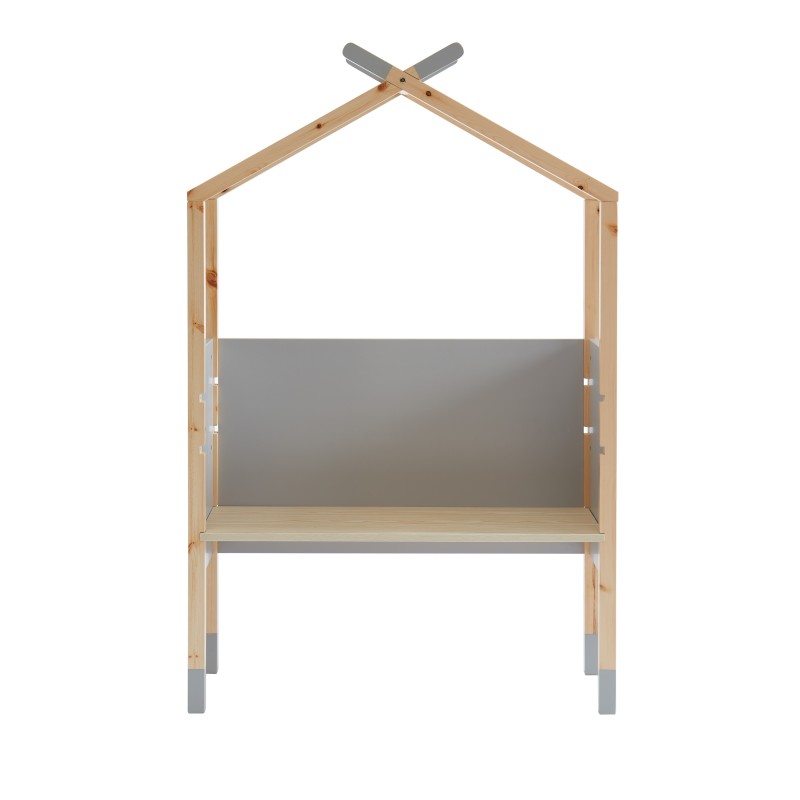 Bureau enfant tipi TINY gris et pin massif évolutif