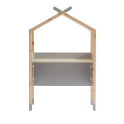 Bureau enfant tipi TINY gris et pin massif évolutif