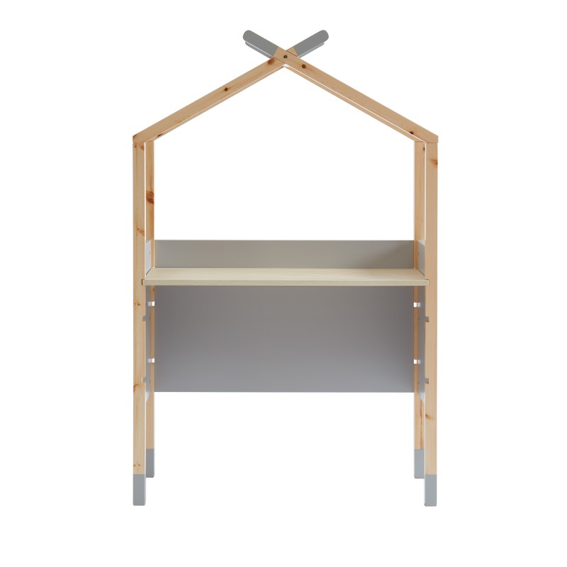 Bureau enfant tipi TINY gris et pin massif évolutif