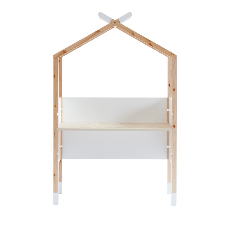 Bureau enfant tipi TINY blanc et pin massif évolutif