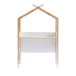 Bureau enfant tipi TINY blanc et pin massif évolutif