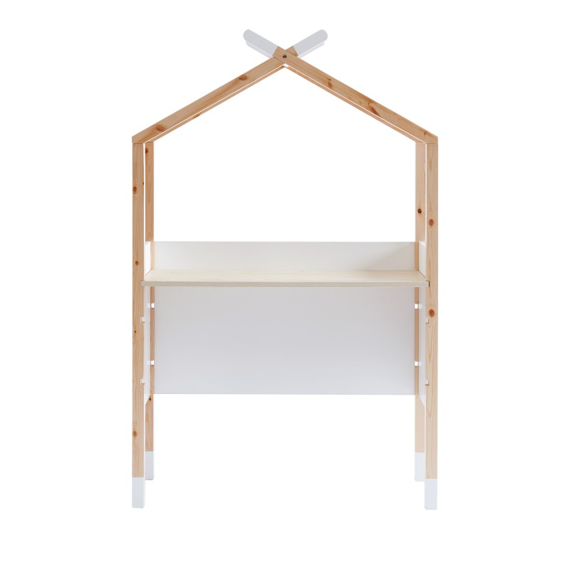 Bureau enfant tipi TINY blanc et pin massif évolutif