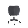 Fauteuil MONACO  en velours gris anthracite avec pieds noirs