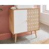Meuble sous lavabo LEIKA effet chêne et motifs blancs 60cm