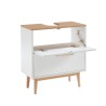 Meuble sous lavabo MILA blanc et effet chêne 60cm