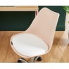 Chaise de bureau à roulettes PANTONE rose blush