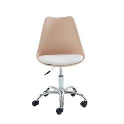 Chaise de bureau à roulettes PANTONE rose blush