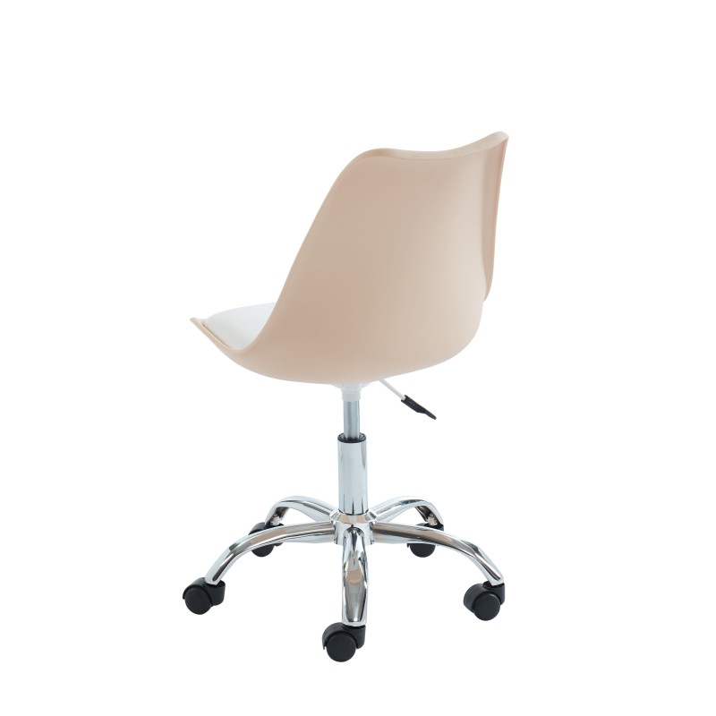 Chaise de bureau à roulettes PANTONE rose blush