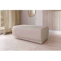 Pouf NOVA tissu beige 1 place
