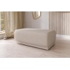 Pouf NOVA tissu beige 1 place