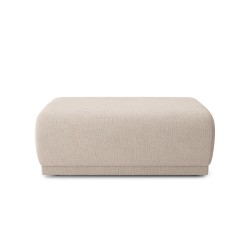 Pouf NOVA tissu beige 1 place