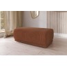 Pouf NOVA velours côtelé terracotta 1 place