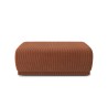 Pouf NOVA velours côtelé terracotta 1 place