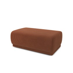 Pouf NOVA velours côtelé terracotta 1 place