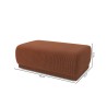 Pouf NOVA velours côtelé terracotta 1 place