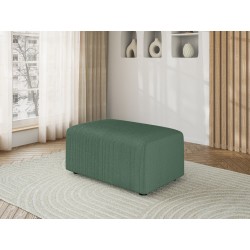 Pouf LEO velours côtelé vert