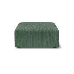 Pouf LEO velours côtelé vert