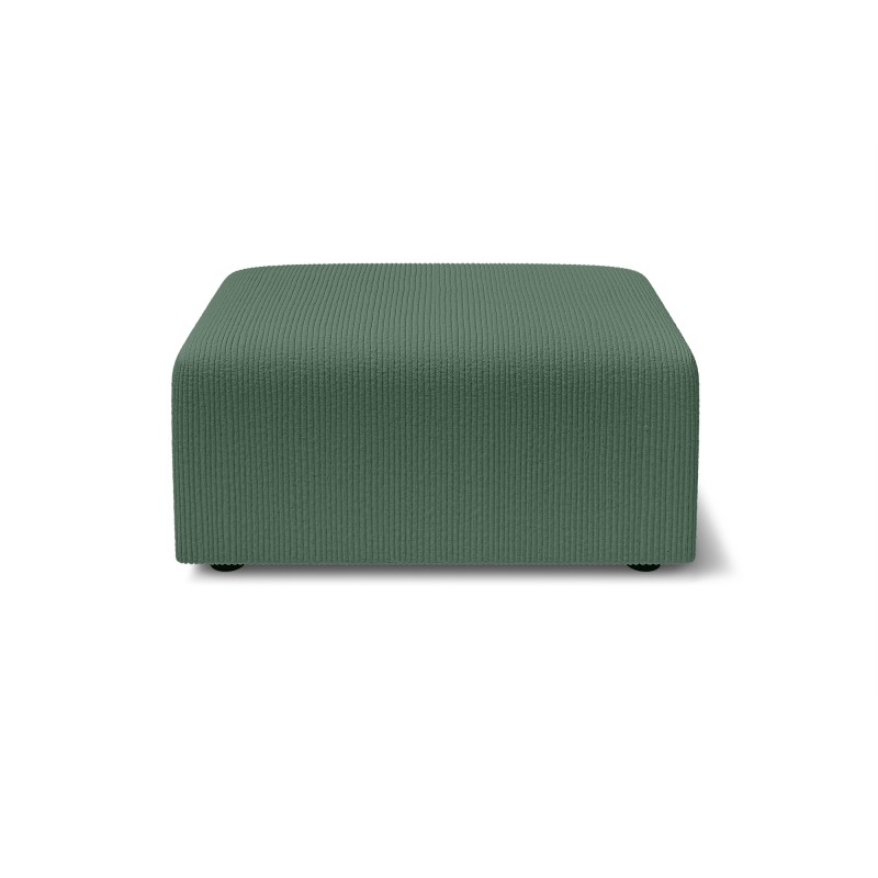 Pouf LEO velours côtelé vert