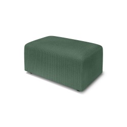 Pouf LEO velours côtelé vert
