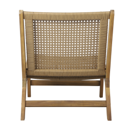 Fauteuil de jardin TARA en bois d'acacia et résine tressée