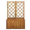 Jardinière avec treillis MIRI en bois d'acacia FSC 43,5x87x130 cm