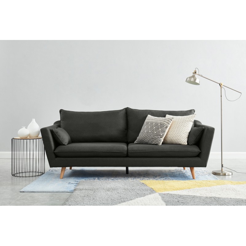 Canapé LOUISE gris foncé style scandinave
