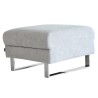 Pouf carré AXELL gris  tissu peau de pêche 75 x 75 x 45 cm