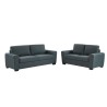 Ensemble Canapés 3 + 2 MELLOW Tissu Gris Droit fixe