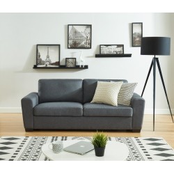 Ensemble Canapés 3 + 2 MELLOW Tissu Gris Droit fixe