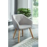 Fauteuil HILDA gris 1 place 79 x 62 x 60 cm