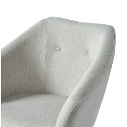 Fauteuil HILDA gris 1 place 79 x 62 x 60 cm