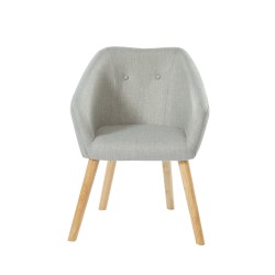 Fauteuil HILDA gris 1 place 79 x 62 x 60 cm