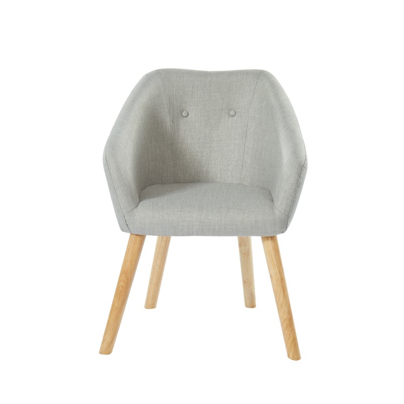 Fauteuil HILDA gris 1 place 79 x 62 x 60 cm