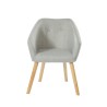 Fauteuil HILDA gris 1 place 79 x 62 x 60 cm