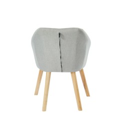 Fauteuil HILDA gris 1 place 79 x 62 x 60 cm