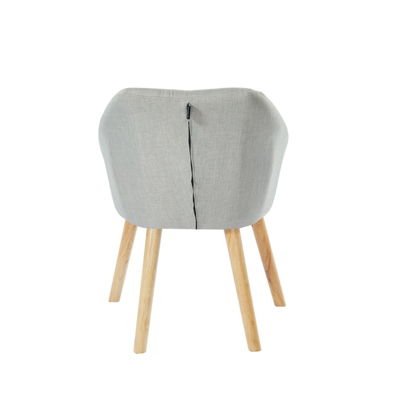 Fauteuil HILDA gris 1 place 79 x 62 x 60 cm