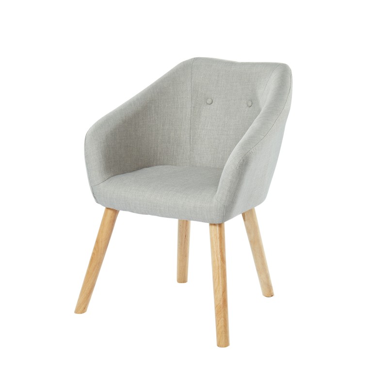 Fauteuil HILDA gris 1 place 79 x 62 x 60 cm